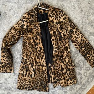 Cheetah oversized blazer